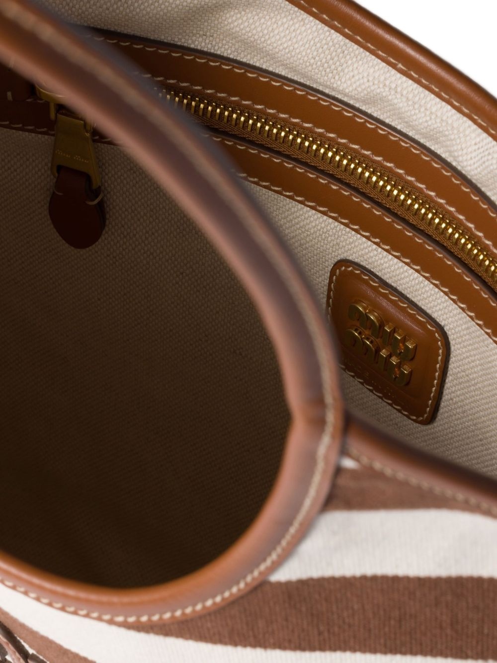 Ivy striped tote bag - 7