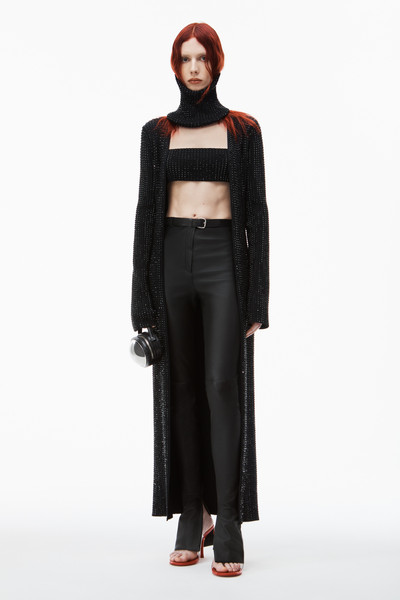 Alexander Wang CRYSTAL HOTFIX  RIB KNT MAXI CARDIGAN outlook