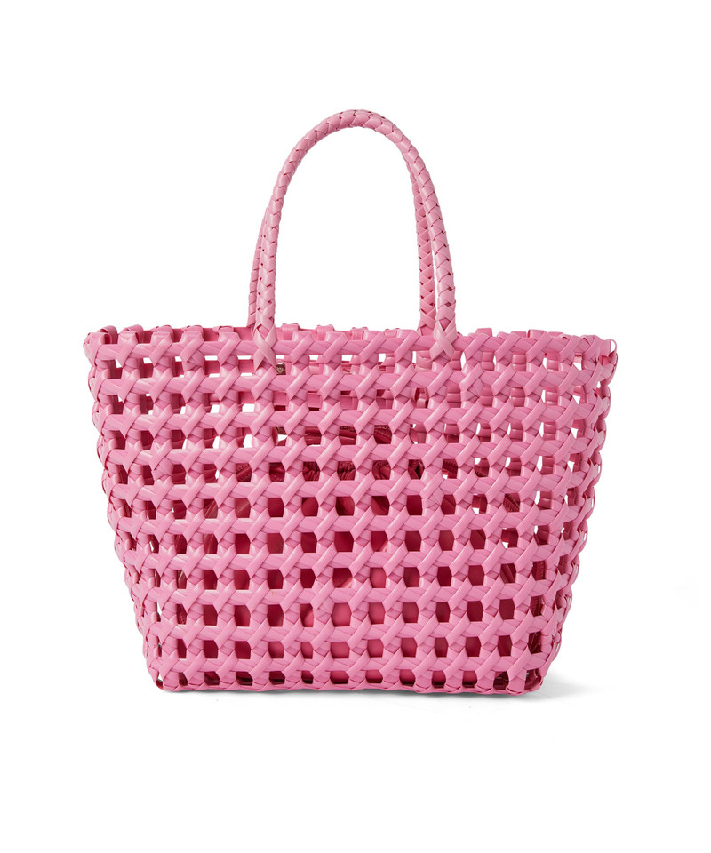 MSGM Faux leather basket net mini bag with accompanying mini pouch outlook