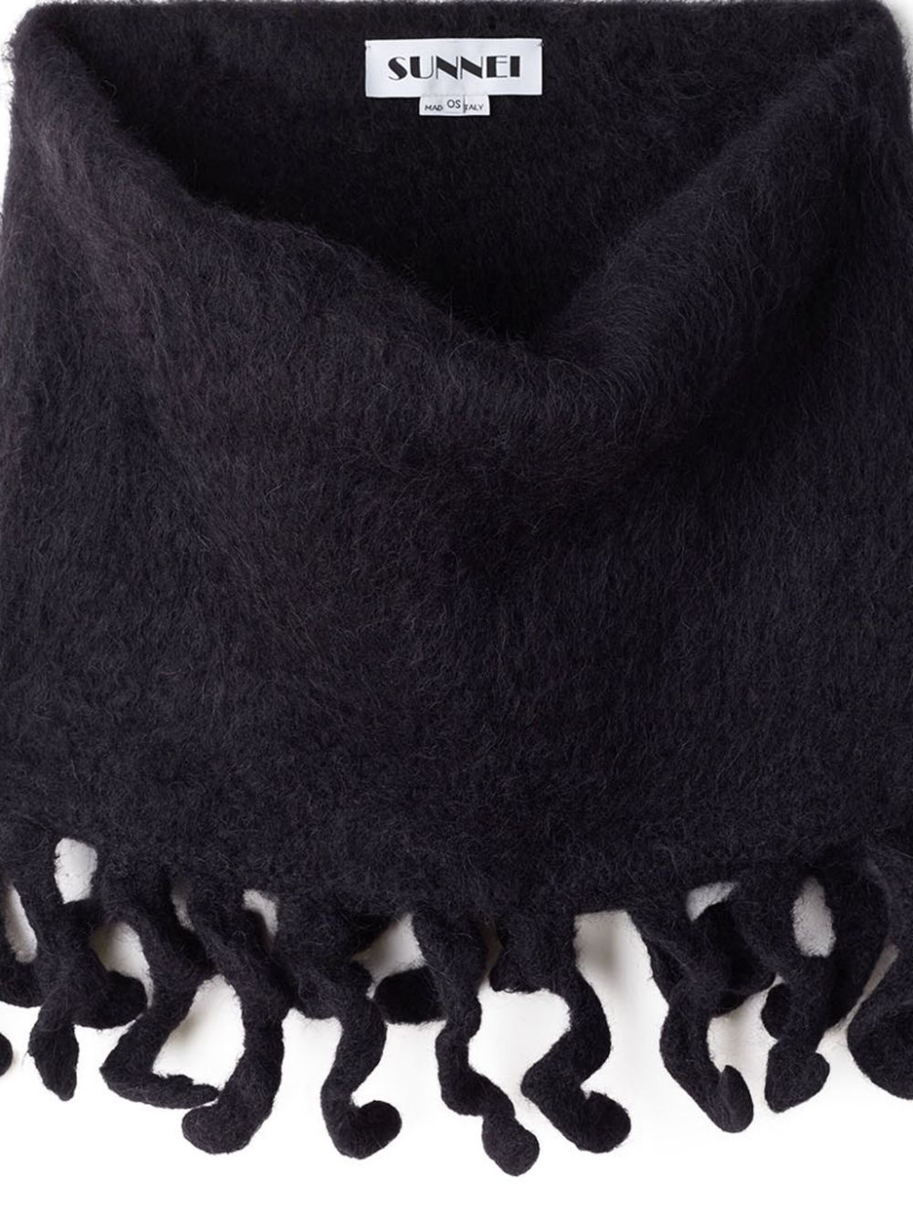 fringe-detailing scarf - 2