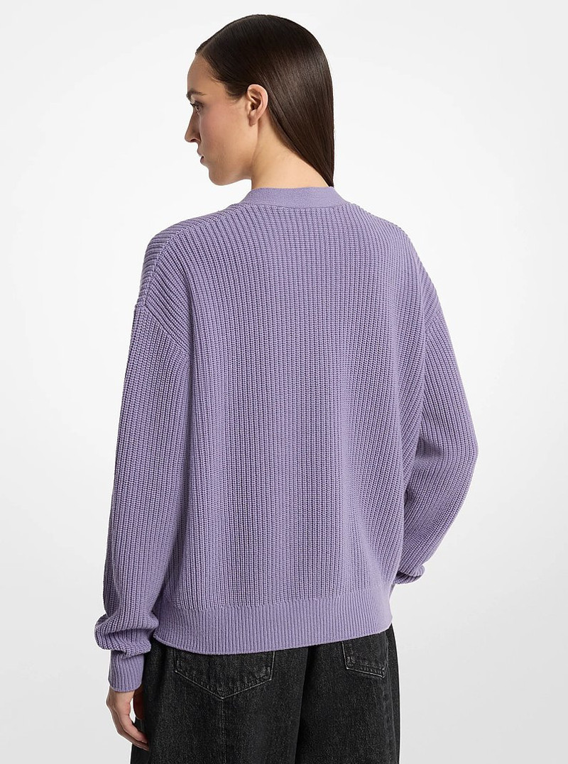 MICHAEL KORS COLLECTION Ribbed Cashmere Cardigan outlook
