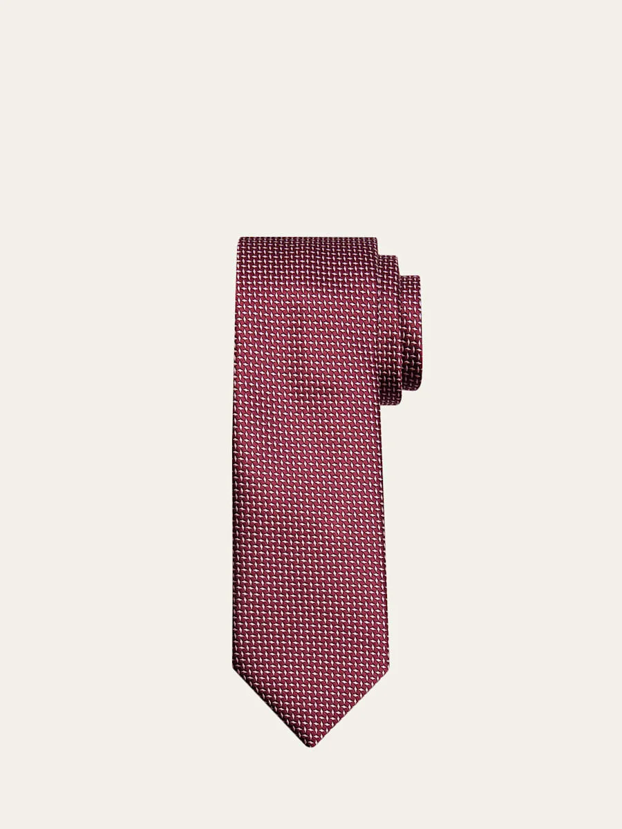 Men's Micro-Woven Silk Jacquard Tie - 1