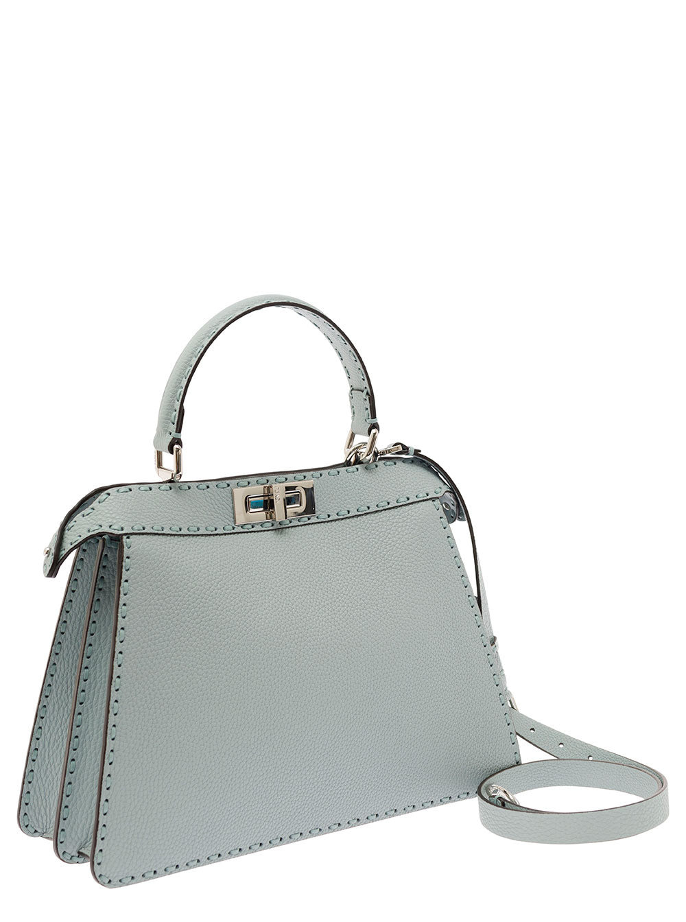 Fendi Women 'Peekaboo Iseeu Medium' Grey Handbag With 646 Hand-Sewn Topstitches Woman - 3