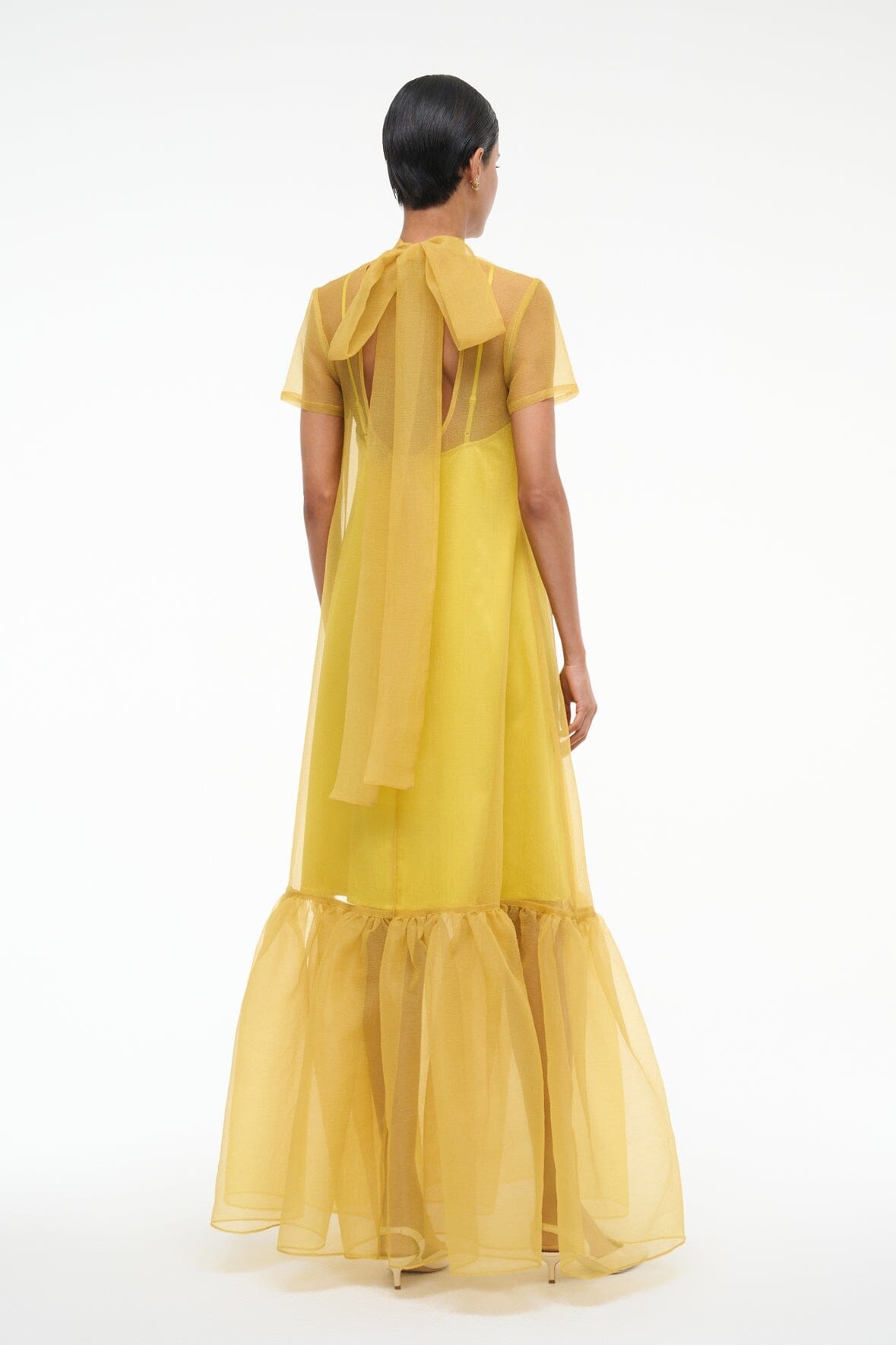 STAUD CALLUNA DRESS CHARTREUSE - 3