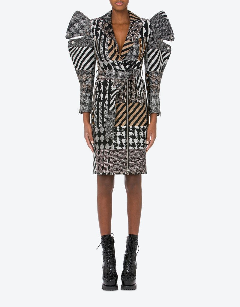 Moschino PATCHWORK WOOL BLEND COAT outlook