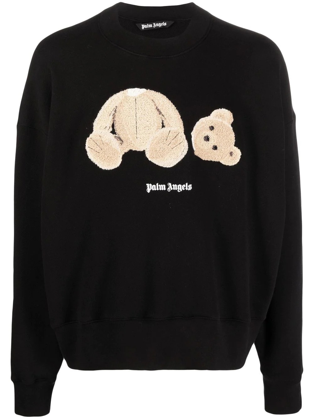 bear-print cotton sweatshirt - 1