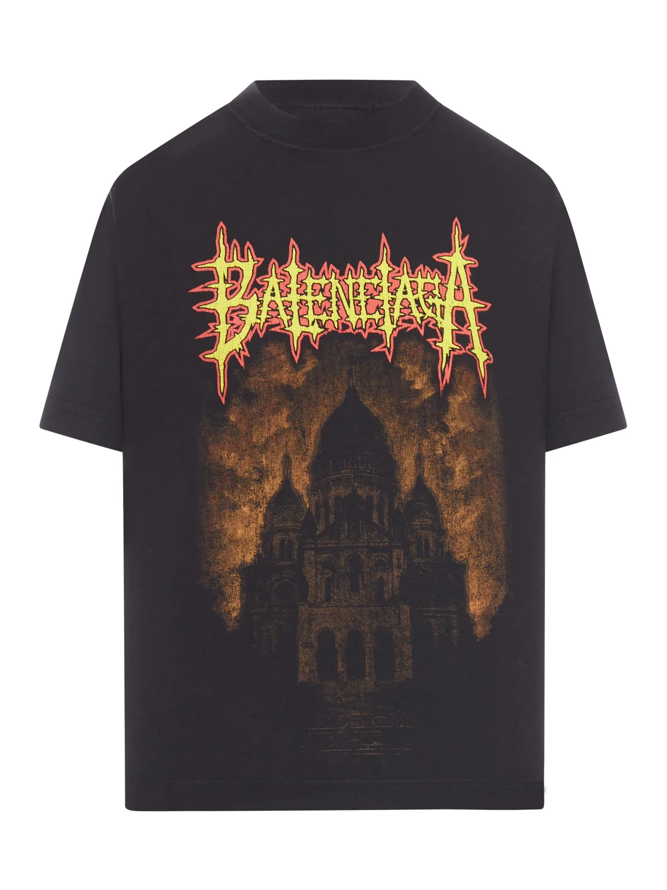 CREWNECK COTTON T-SHIRT WITH PRINT - 1