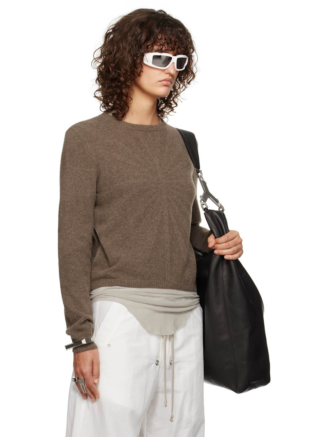 Moncler + Rick Owens Gray Biker Level Round Neck Sweater - 2