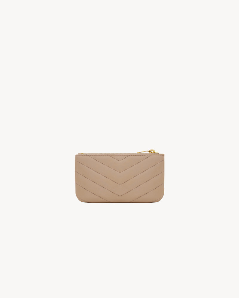 SAINT LAURENT CASSANDRE MATELASSÉ KEY POUCH IN SMOOTH LEATHER outlook