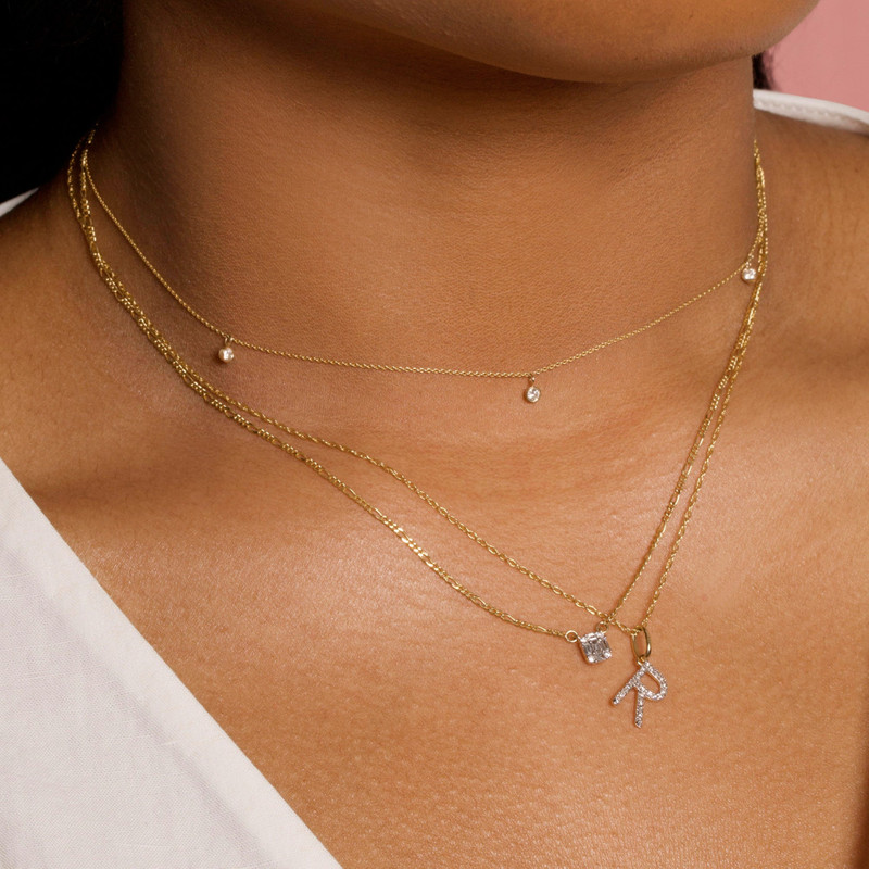 Three Diamond Choker Necklace 6
