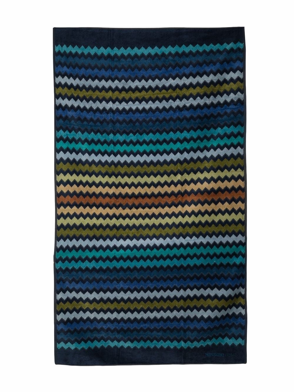 zigzag-print cotton towel - 3