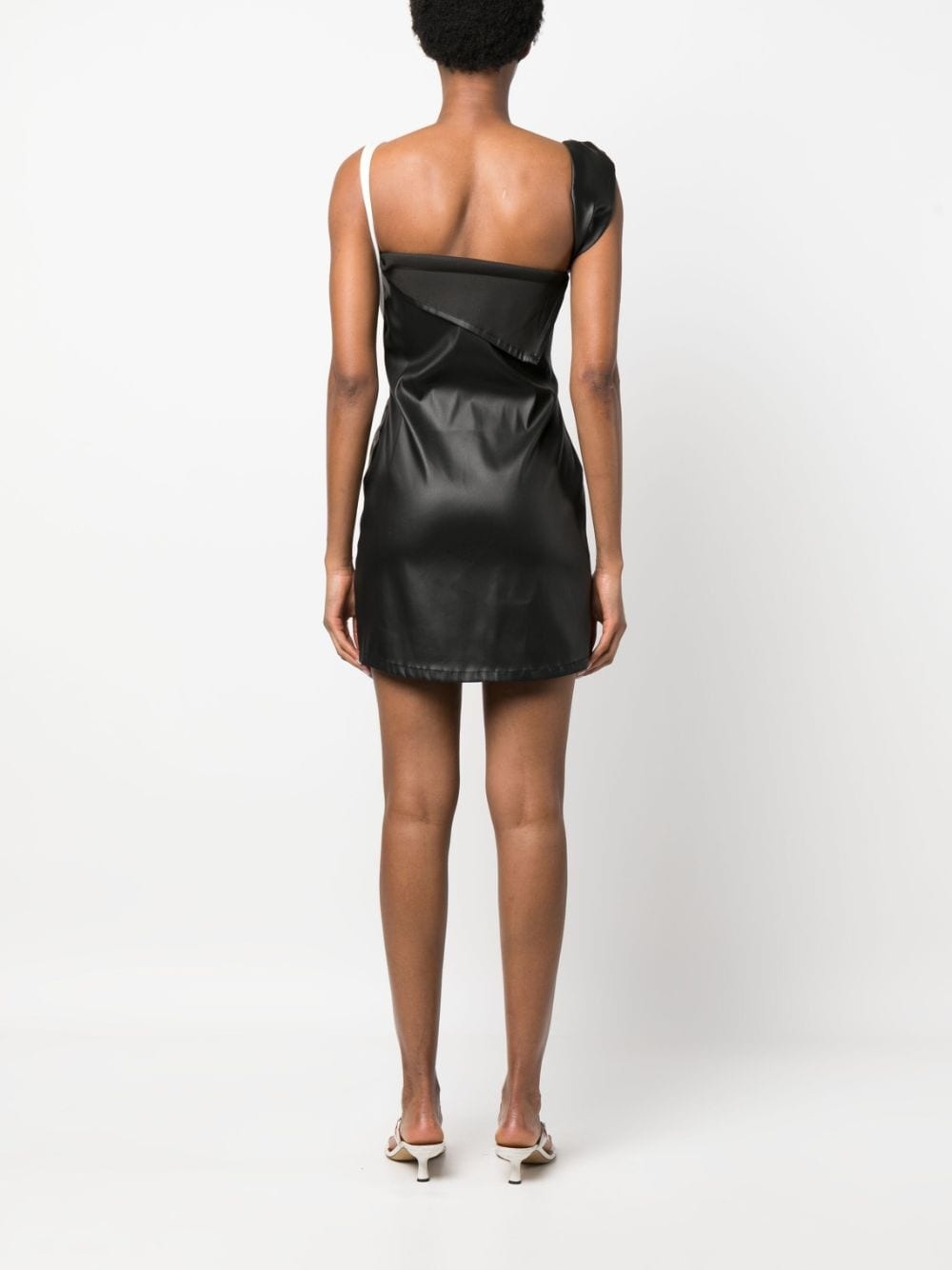 asymmetric contrast minidress - 4