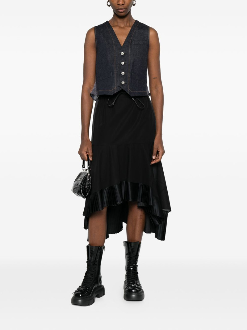 sacai button front waistcoat outlook