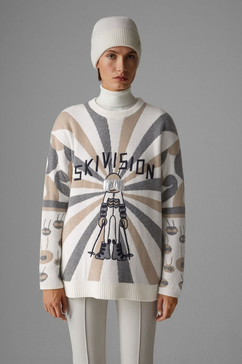 Weya Pullover in Beige/Gray 2