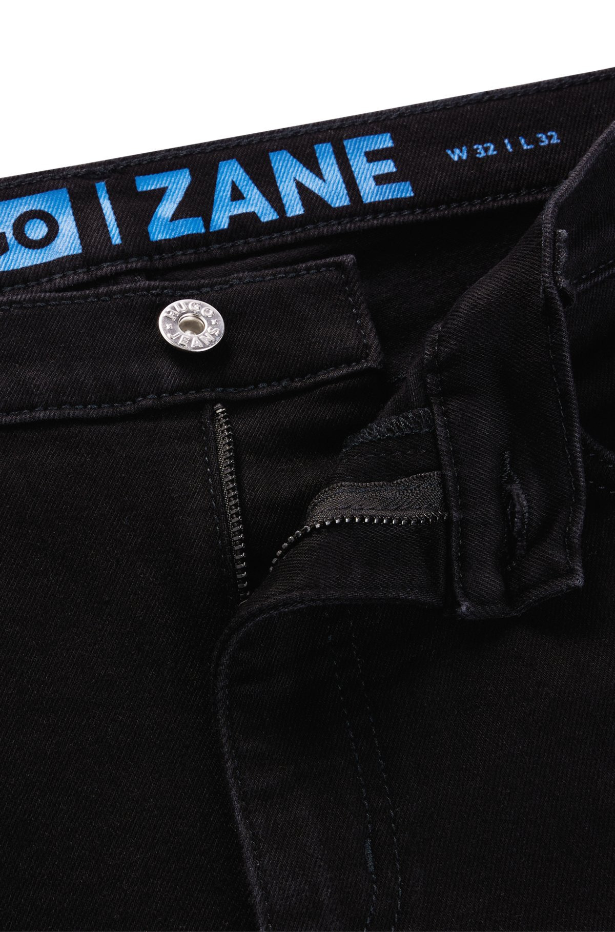 EXTRA-SLIM-FIT JEANS IN BLACK STRETCH DENIM - 6