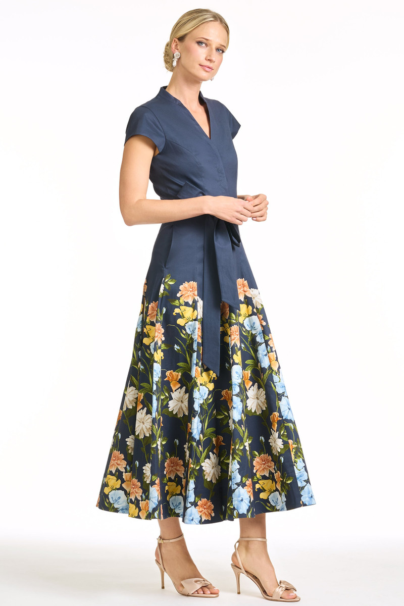 SACHIN & BABI GANIKA DRESS - NAVY WILDFLOWERS DEGRADE outlook