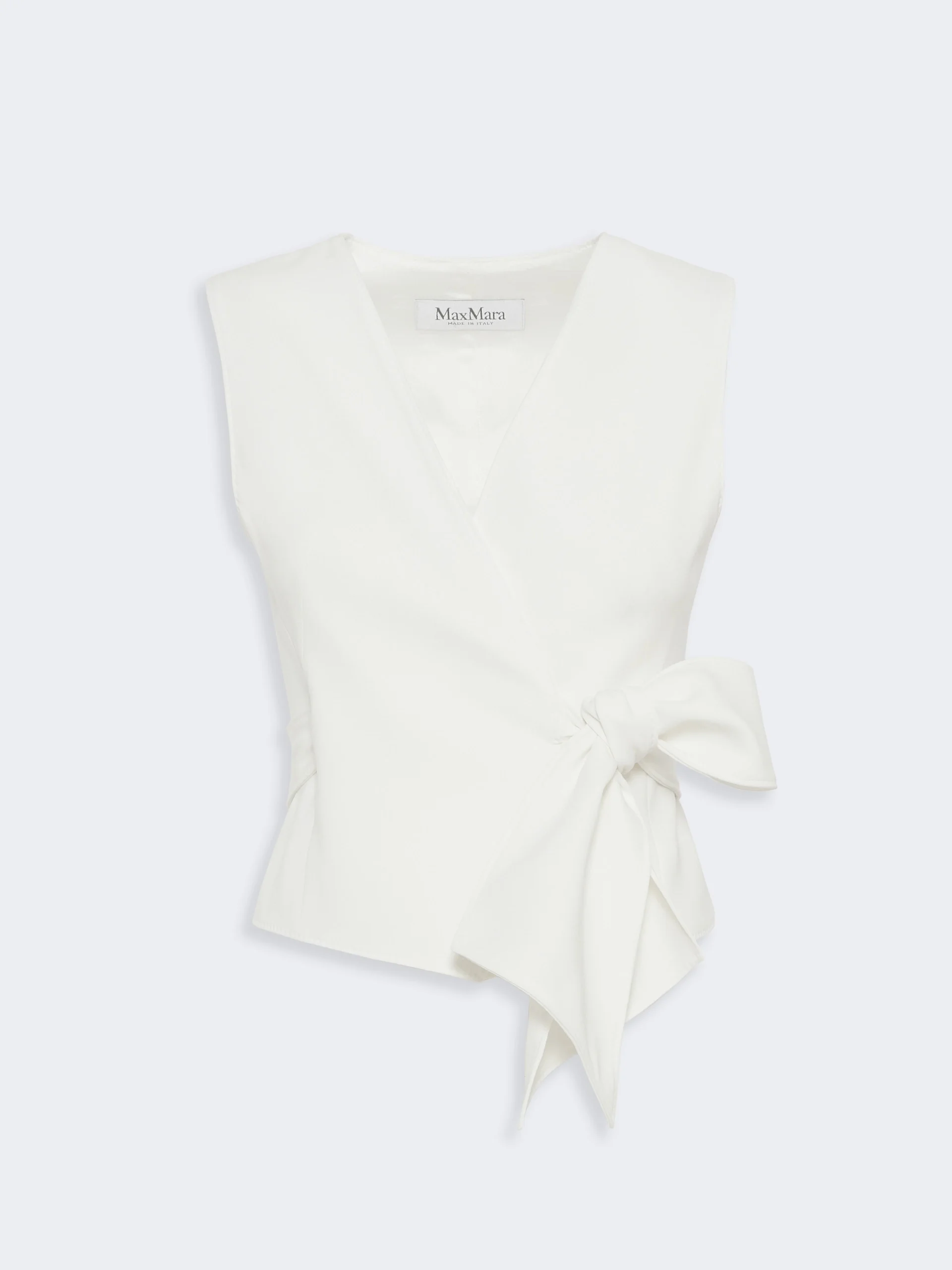 PAGELLA Compact cady cropped gilet - WHITE - 1
