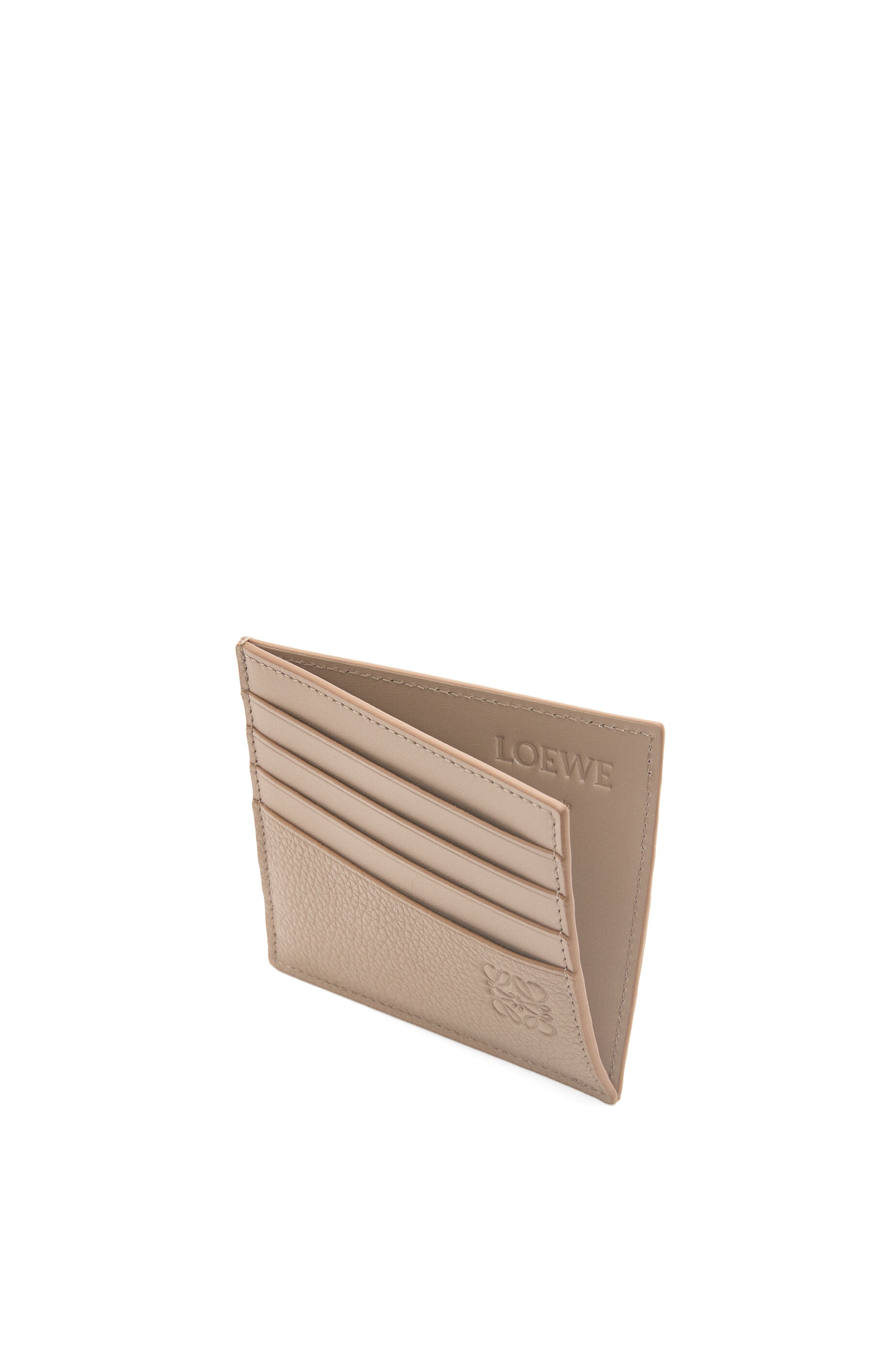 Open plain cardholder in soft grained calfskin - 2