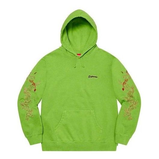 Supreme Dragon Overdyed Hooded Sweatshirt 'Green Red' SUP-SS20-670 - 1