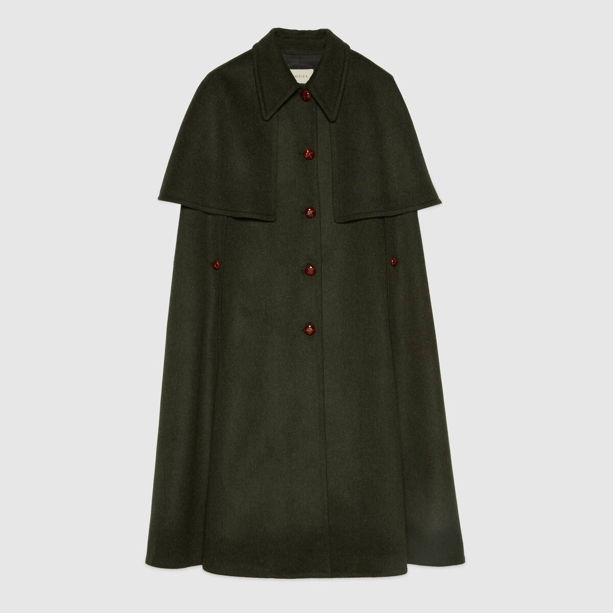 Wool coat with detachable cape - 1