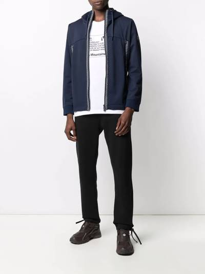 White Mountaineering logo-patch zip-up hoodie outlook