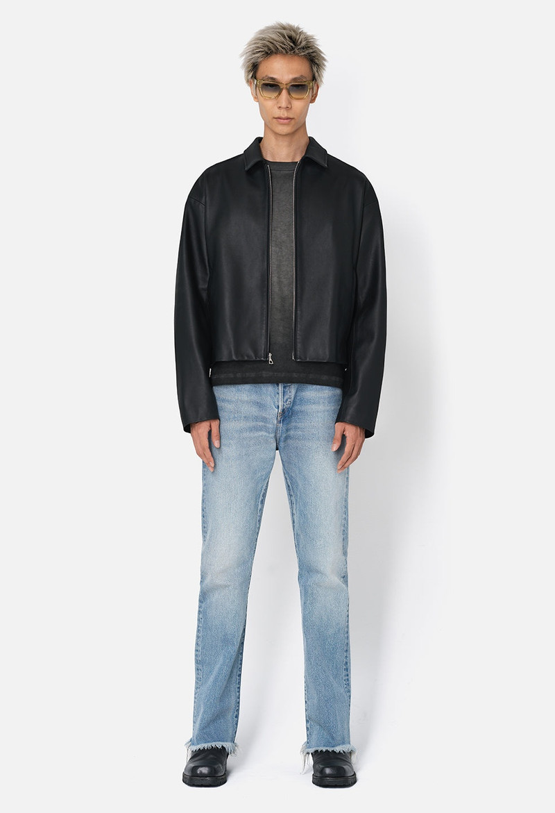 John Elliott LEATHER CROPPED ZIP JACKET outlook