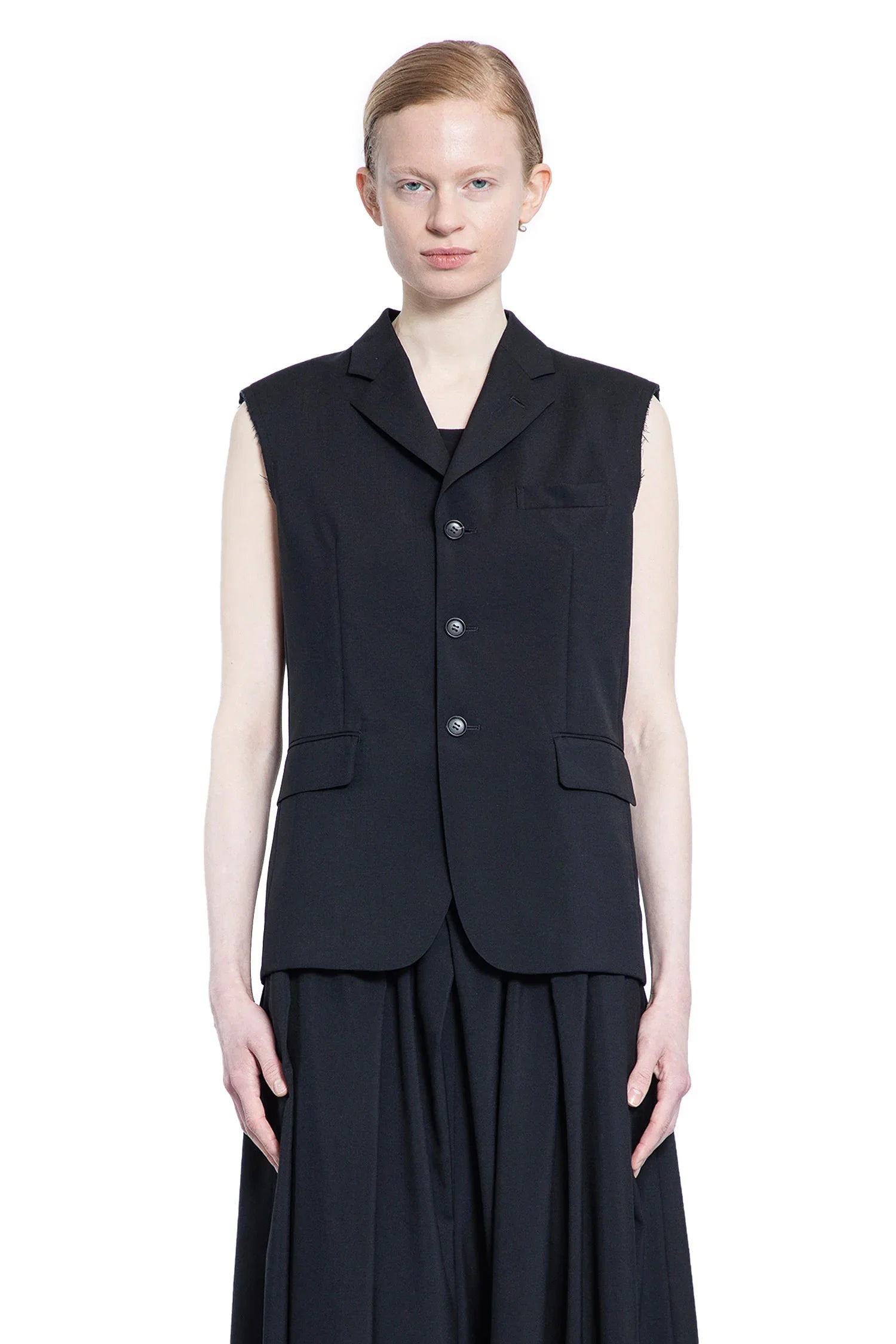 Nylon-And-Wool-Blazer-With-Removable-Sleeves - 4