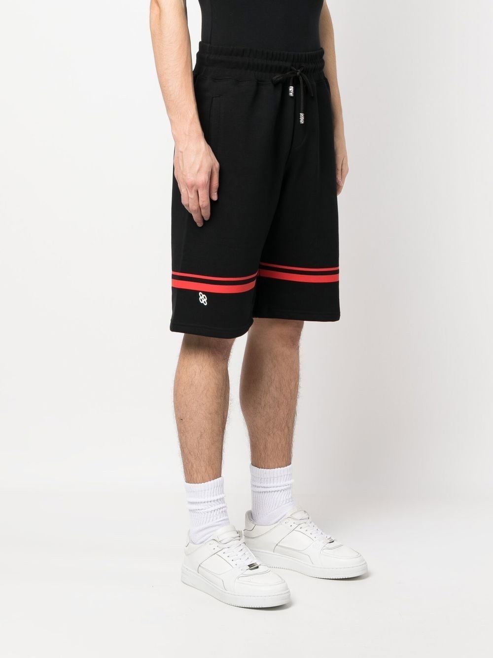 logo-print track shorts - 3