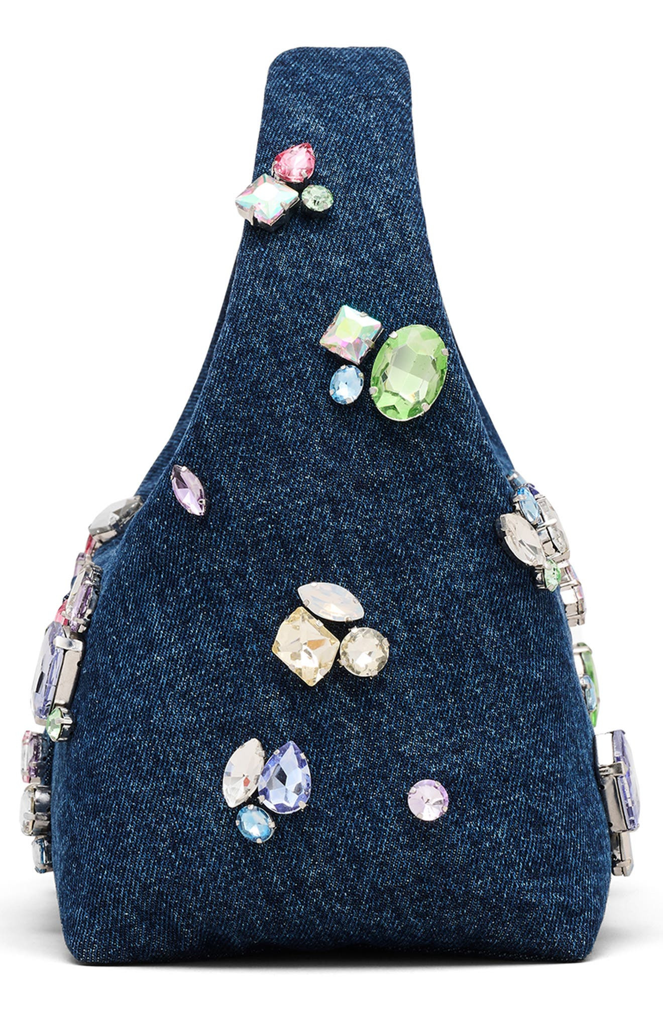 Marc Jacobs The Mini Embellished Denim Top Handle Bag in Indigo at Nordstrom - 4