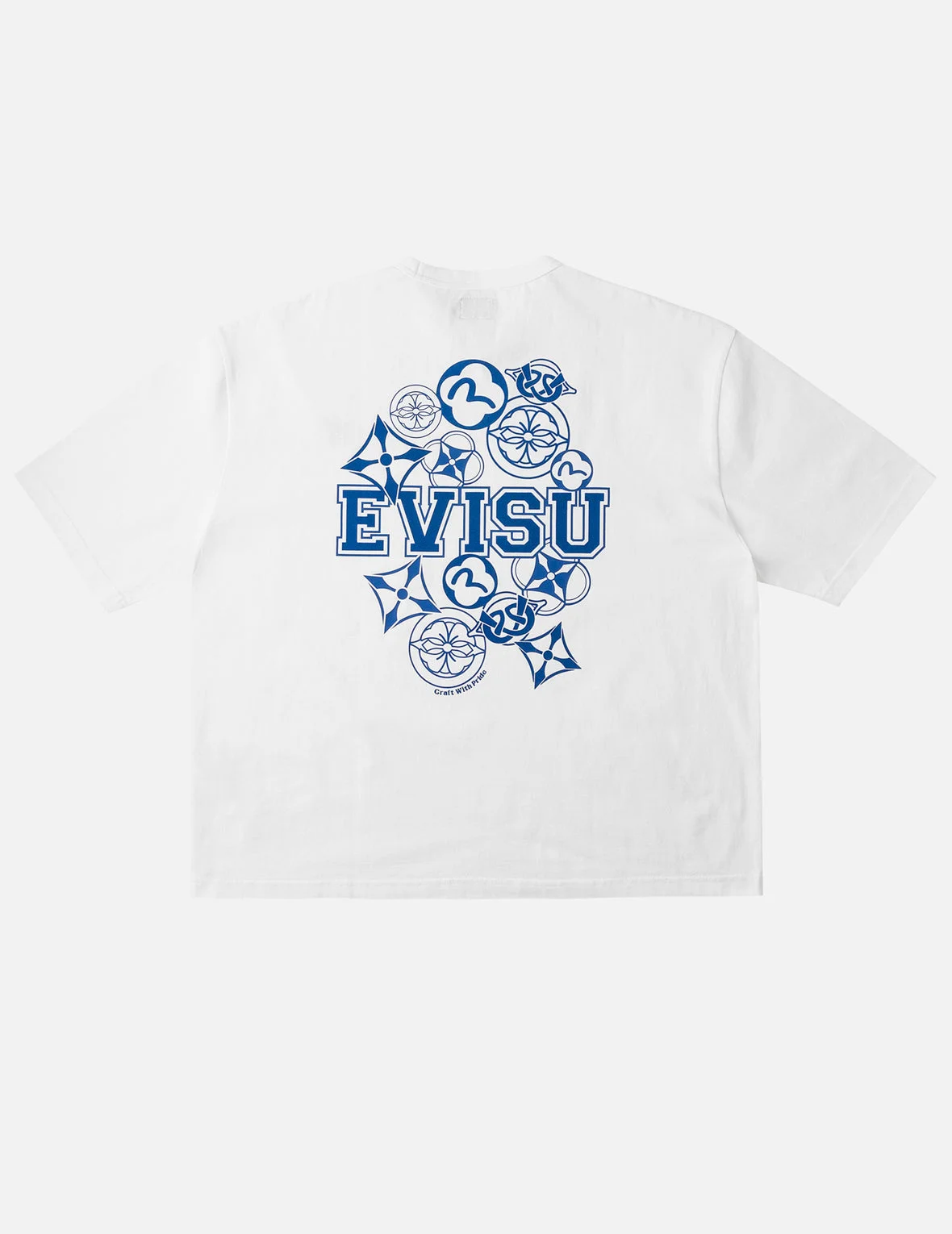 Flocking Logo Kamon Print T-Shirt - 1