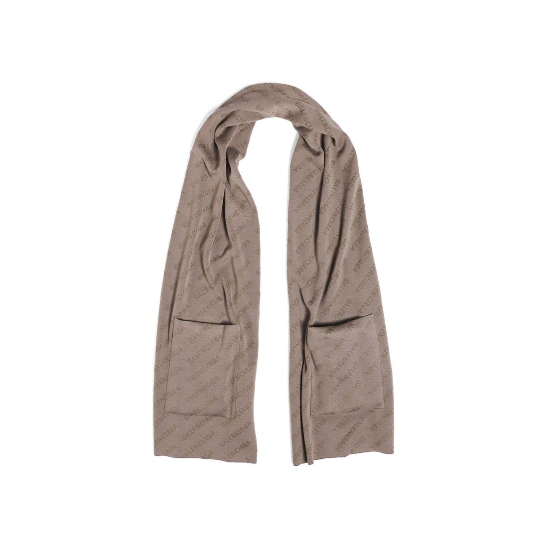 Allover Logo Scarf in Brown - 1