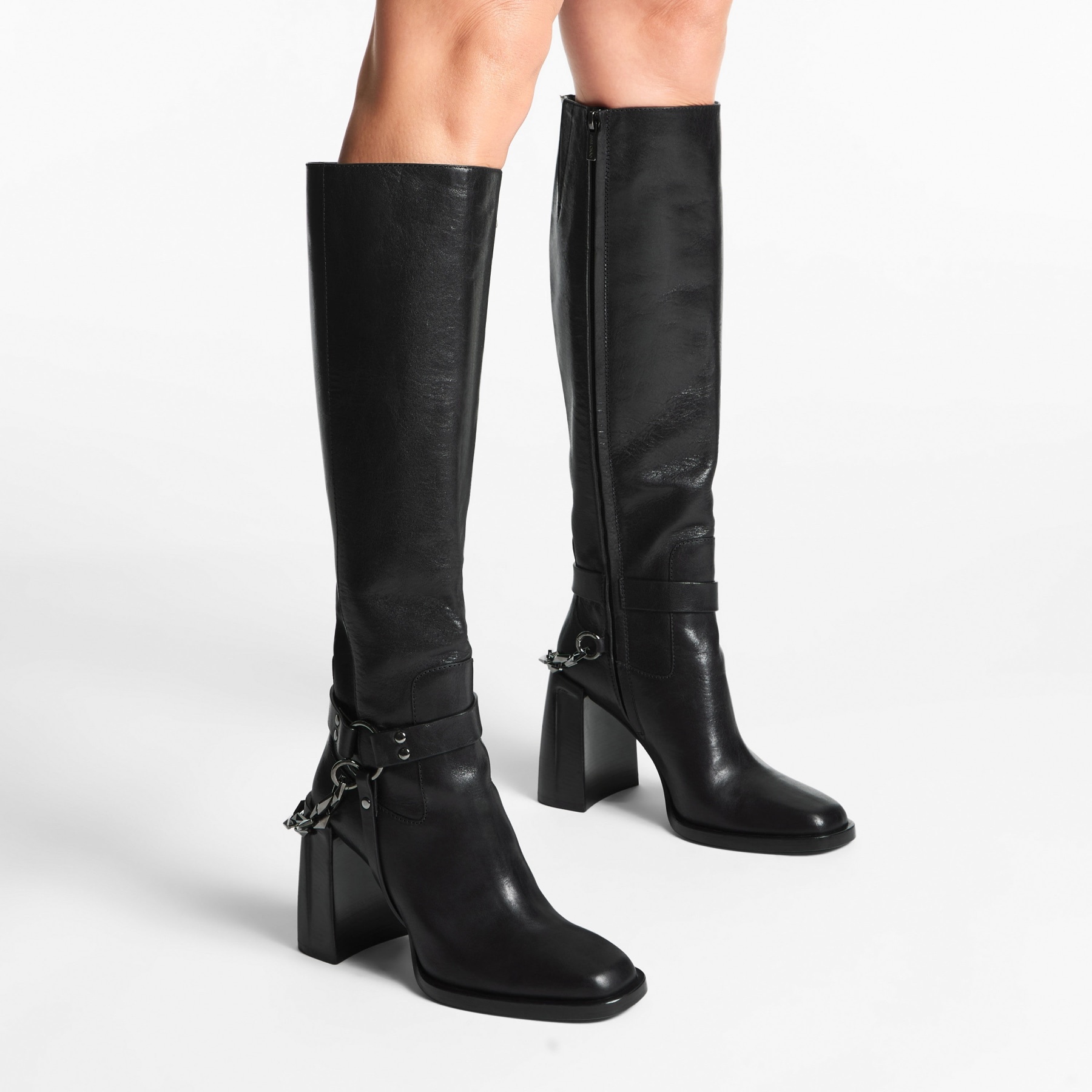 Isabelle Knee Boot 95
Black Leather Knee-High Boots - 2