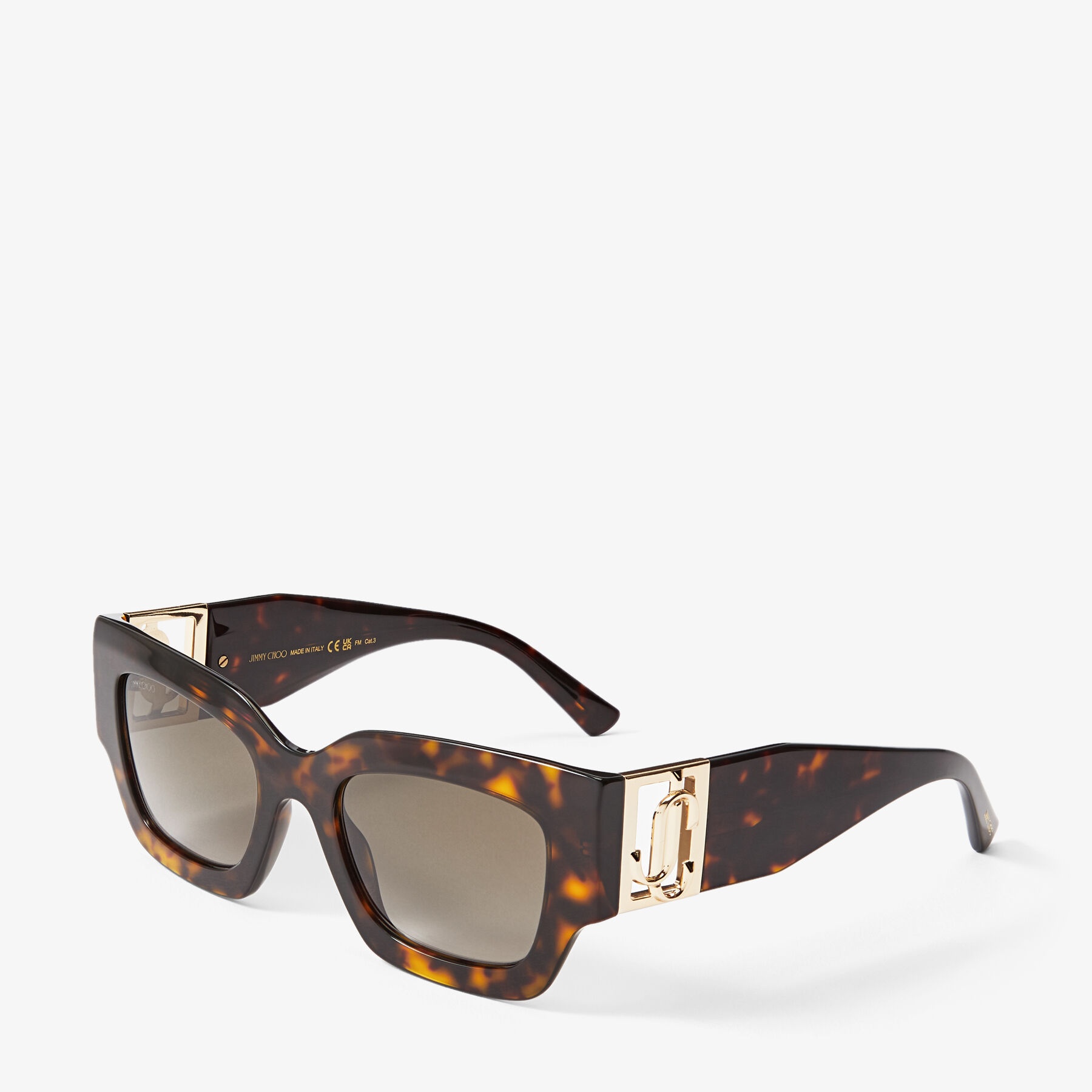 Nena
Brown Havana Square Frame Sunglasses with JC Emblem - 3