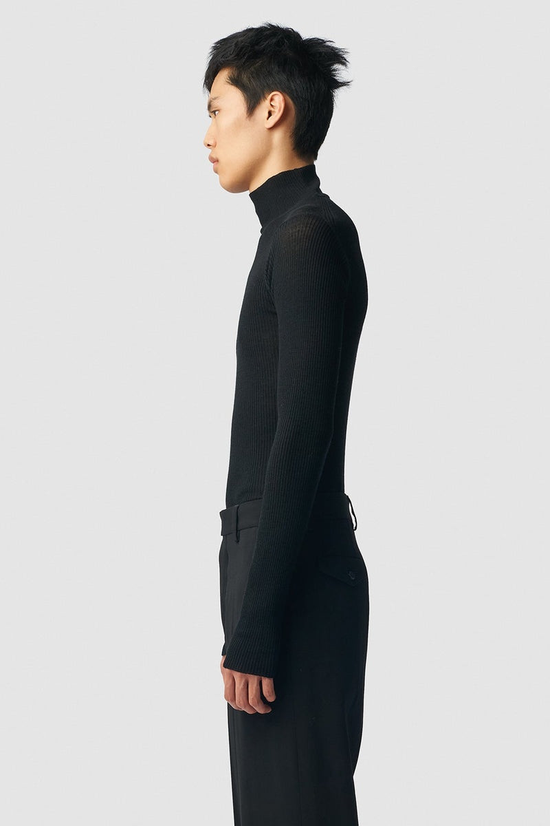 Ann Demeulemeester Bastiaan High Neck Rib Top outlook