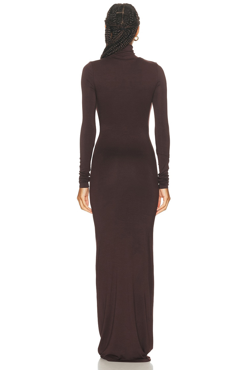 ÉTERNE Long Sleeve Turtleneck Soft Jersey Maxi Dress outlook