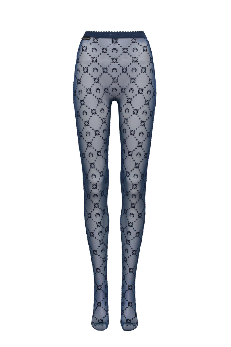 Moonogram Mesh Flock Tights 1
