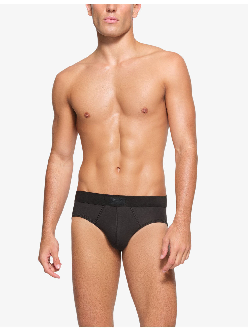 Branded-waistband pack of three stretch-cotton briefs - 2