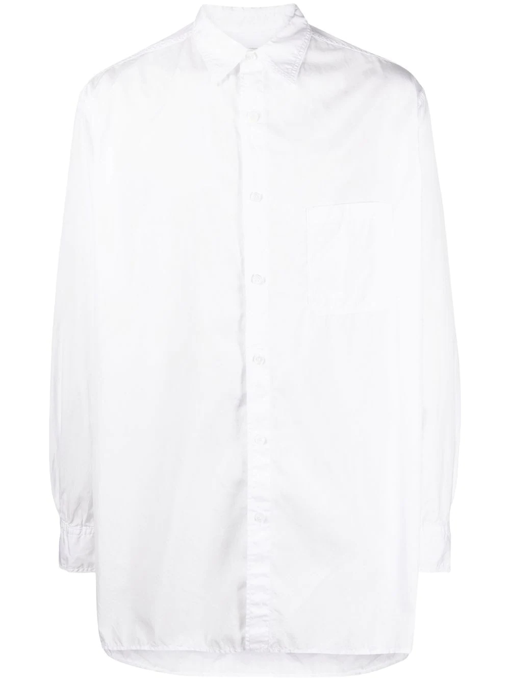 long-line style poplin shirt - 1