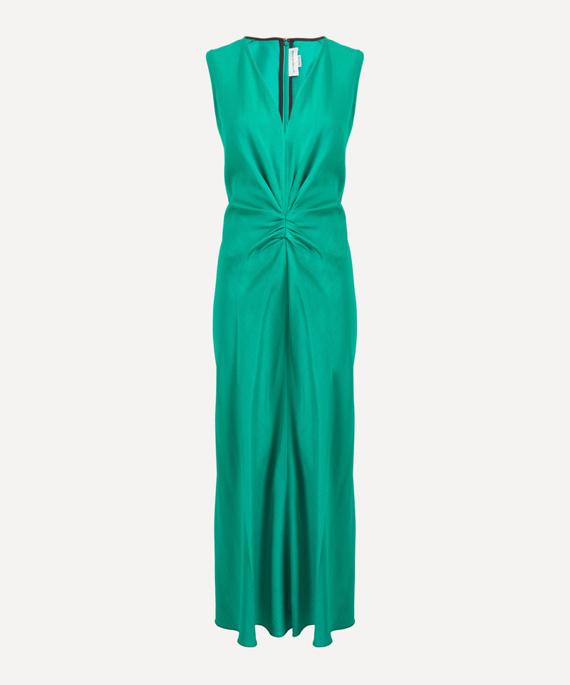 Sleeveless Gathered Waist Midi Dress 1