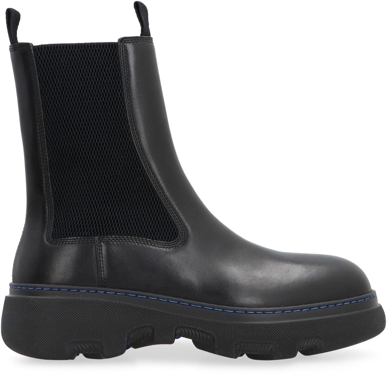 BURBERRY LEATHER CHELSEA BOOTS - 2