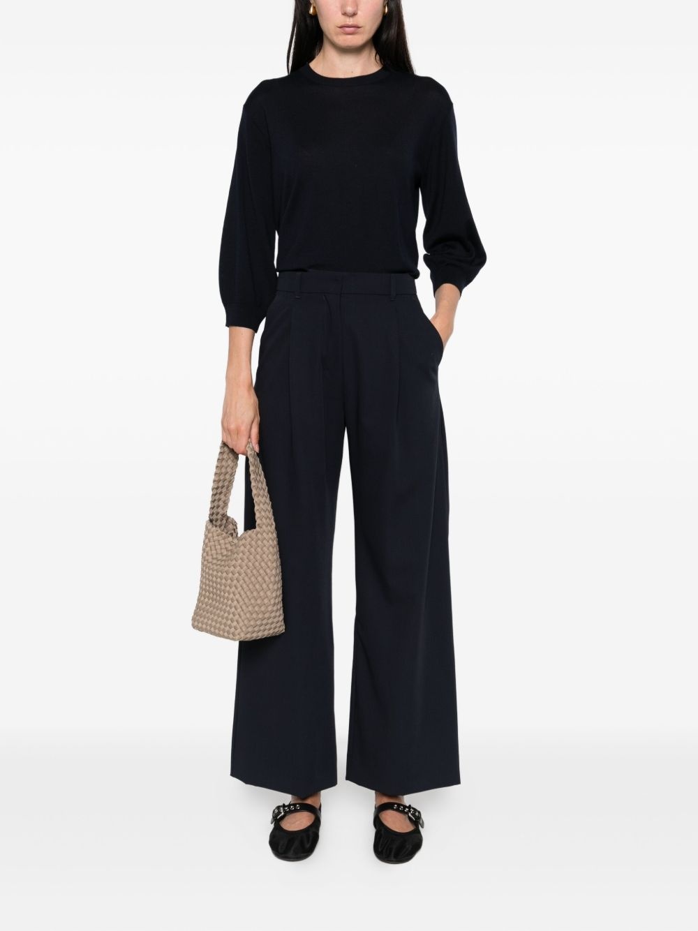 balloon-sleeve wool top - 2
