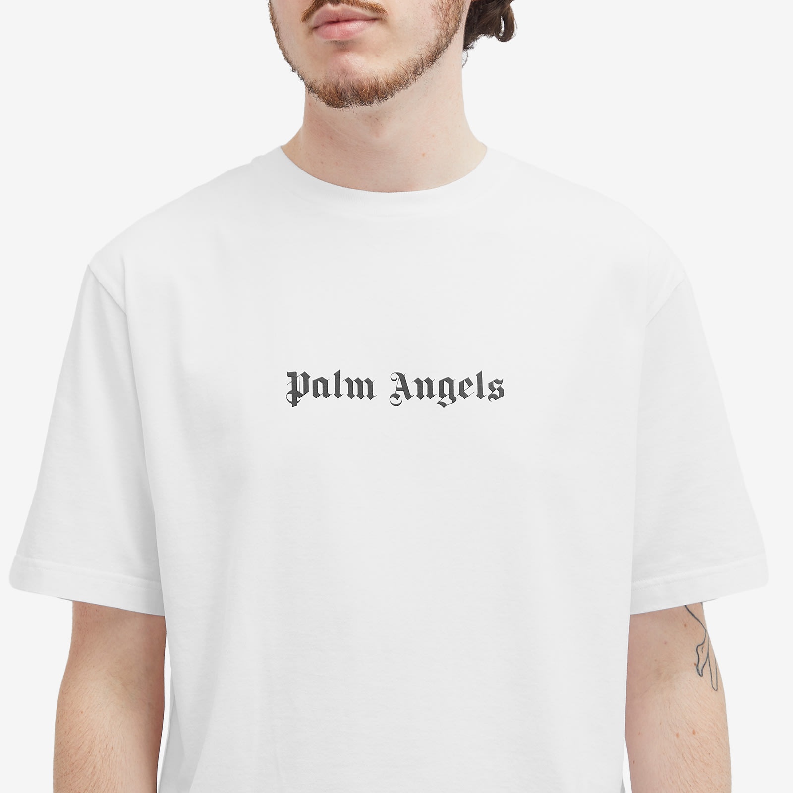 ★人気★【Palm Angels】CLASSIC LOGO SLIM TEE Palm Angels Palm Angels Classic Logo Slim Tee | endclothing