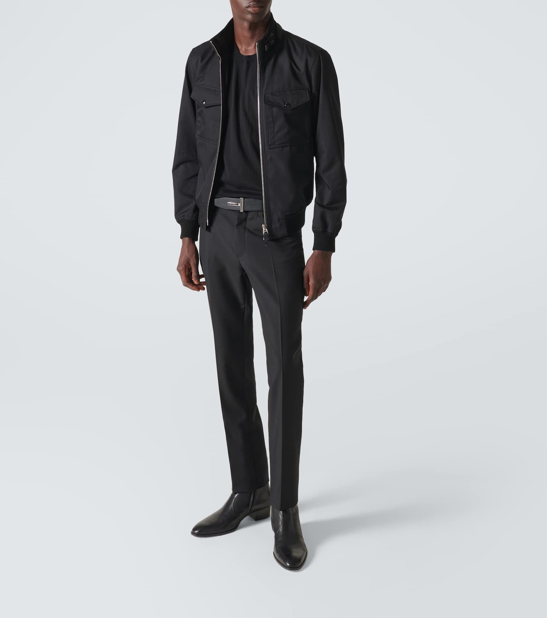 Cotton and silk twill blouson - 2
