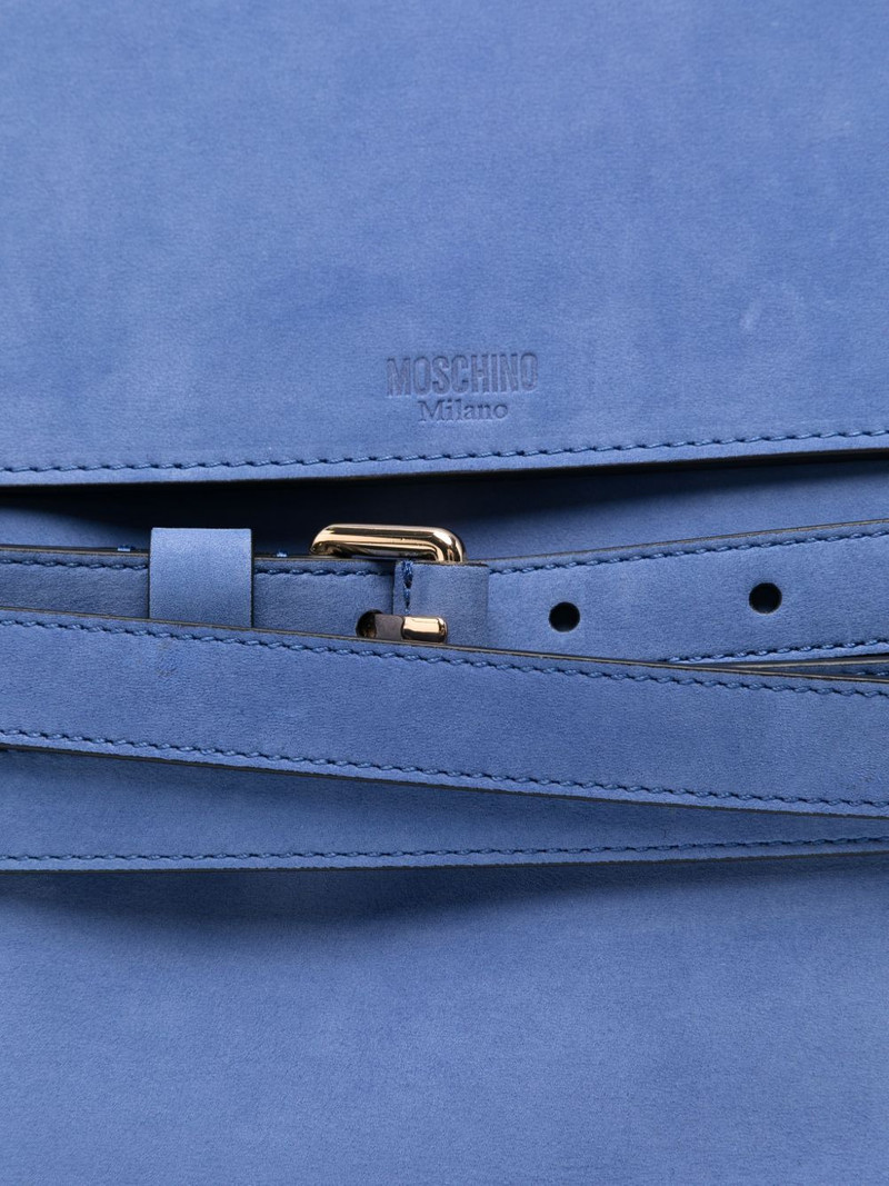 logo-detail buckle shoulder bag 4