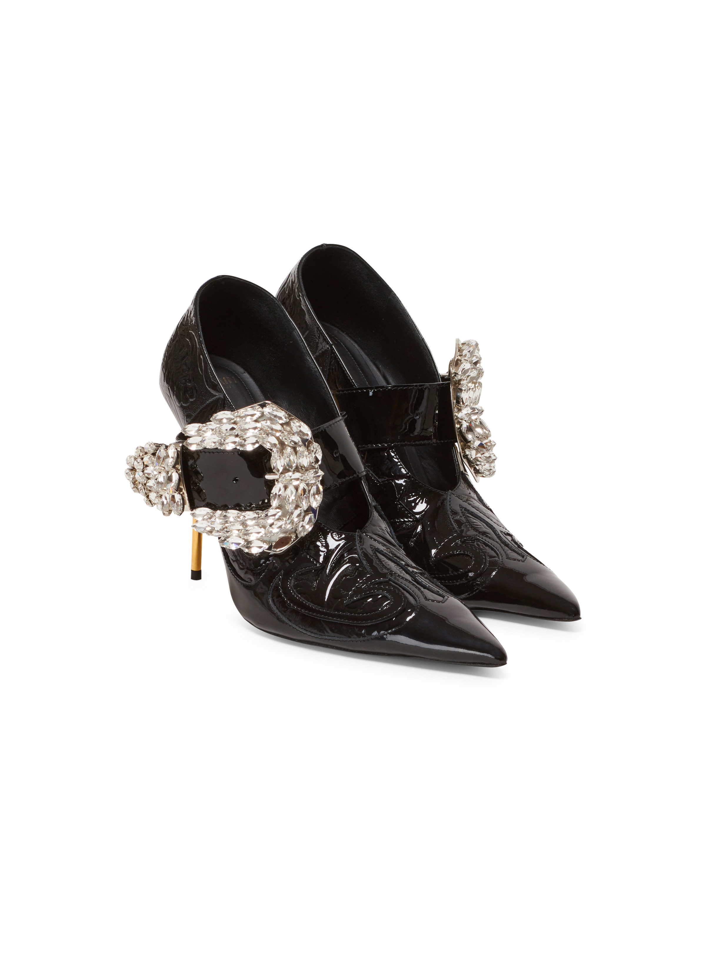 Clara Western patchwork patent leather pumps - 2