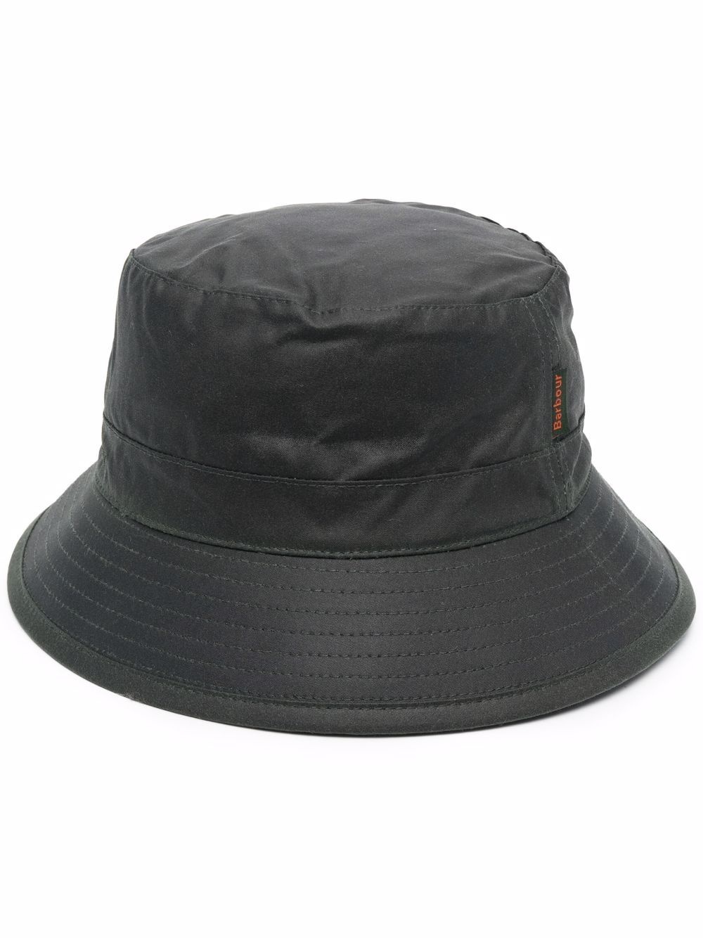 waxed logo-patch bucket hat - 1