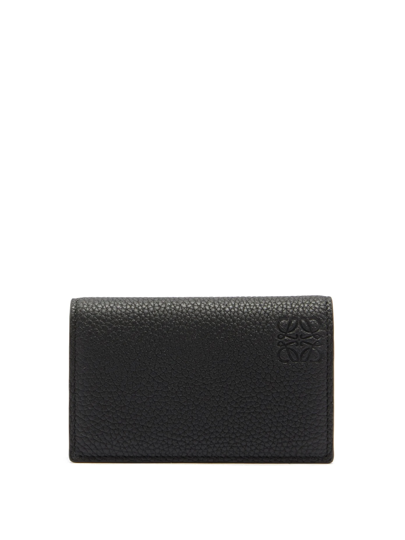 Anagram-debossed leather cardholder - 1