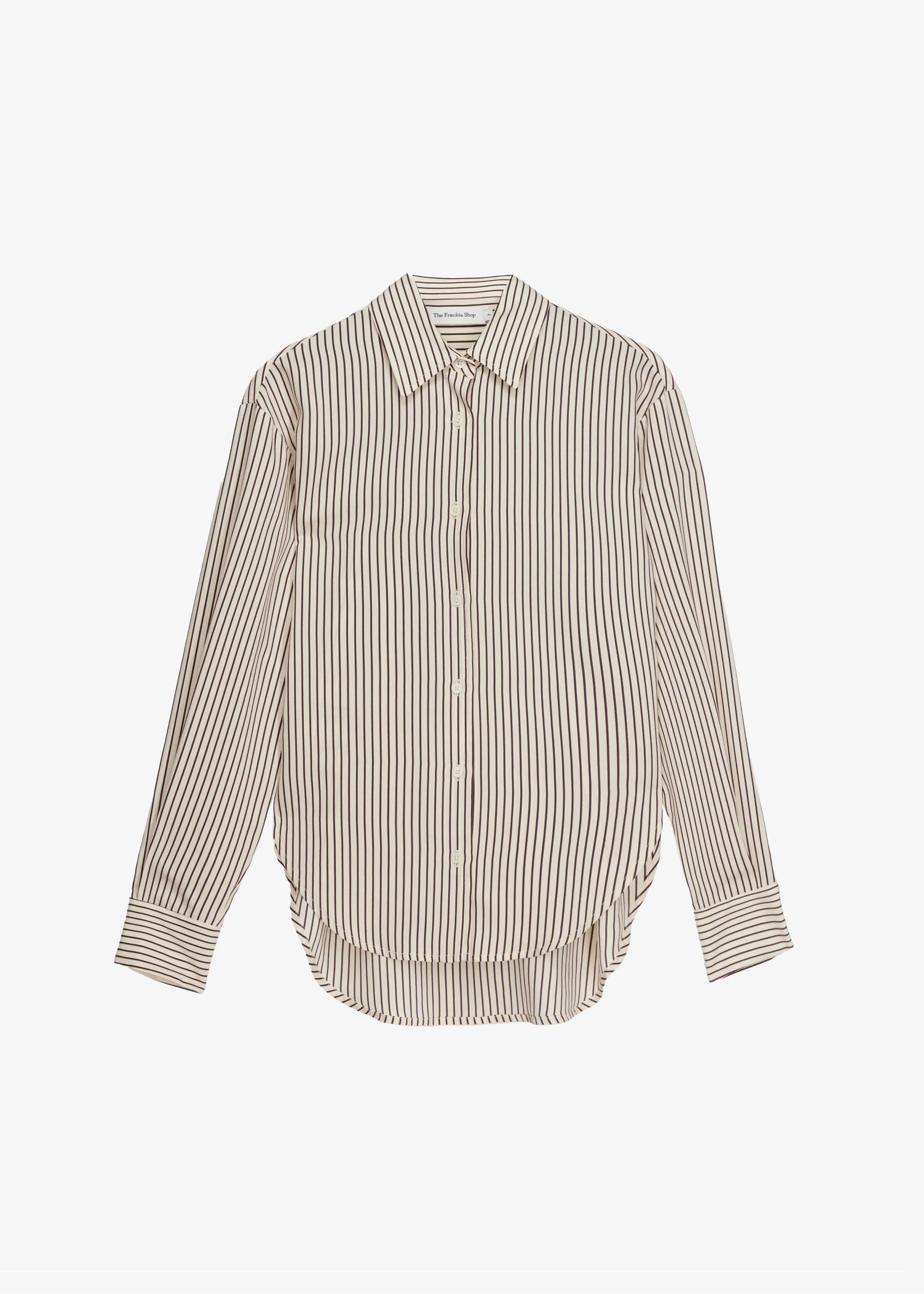 Peri Striped Fluid Shirt - Beige/Brown - 1