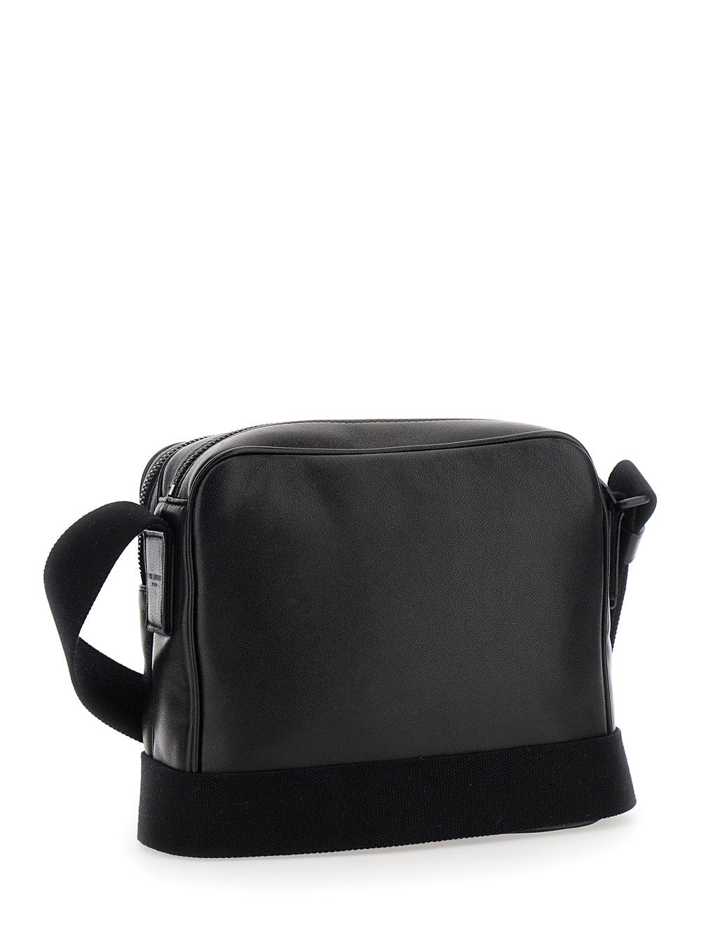Saint Laurent Men 'Niky Cube' Black Crossbody Bag With Cassandre On The Front And Adjustable Canvas  - 3