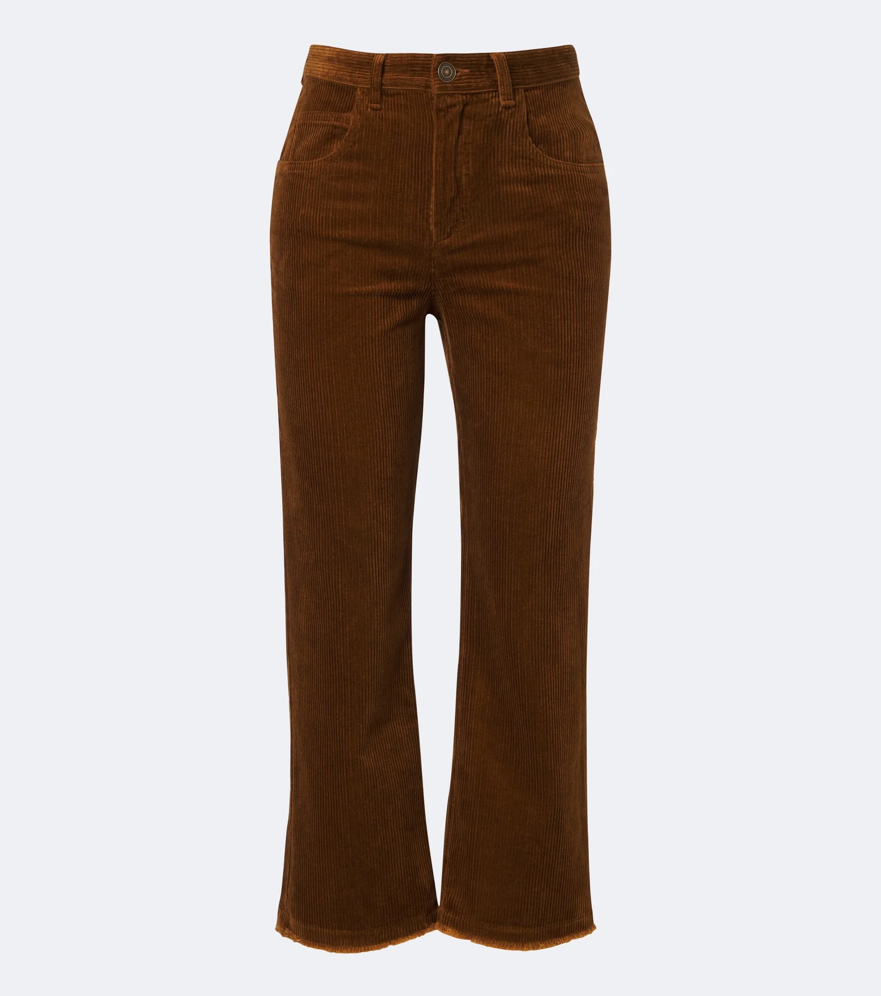 Ruthie cropped corduroy straight pants - 1